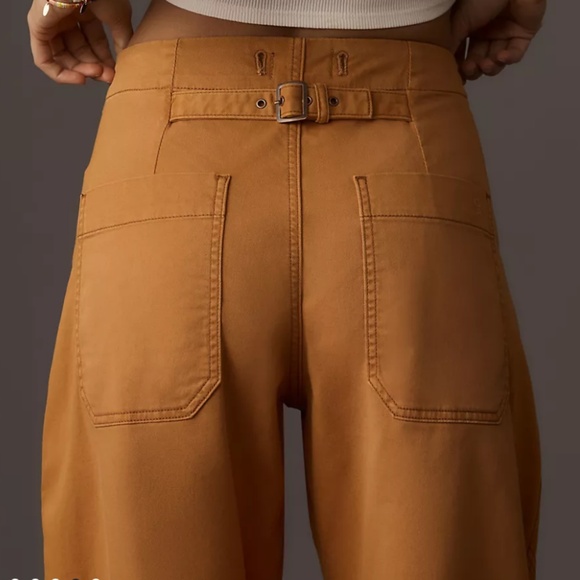 Brand New Pilcro Button-Front Barrel Pants - Picture 4 of 9